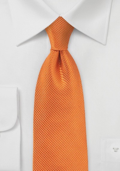 Kissed Tangerine Neck Tie in Silk