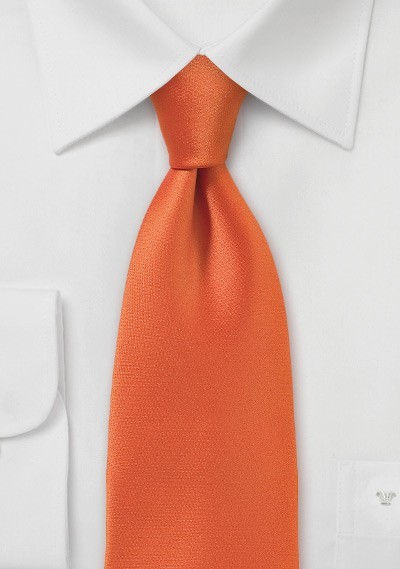 Bright Orange Sunset Necktie with Slimmer Cut