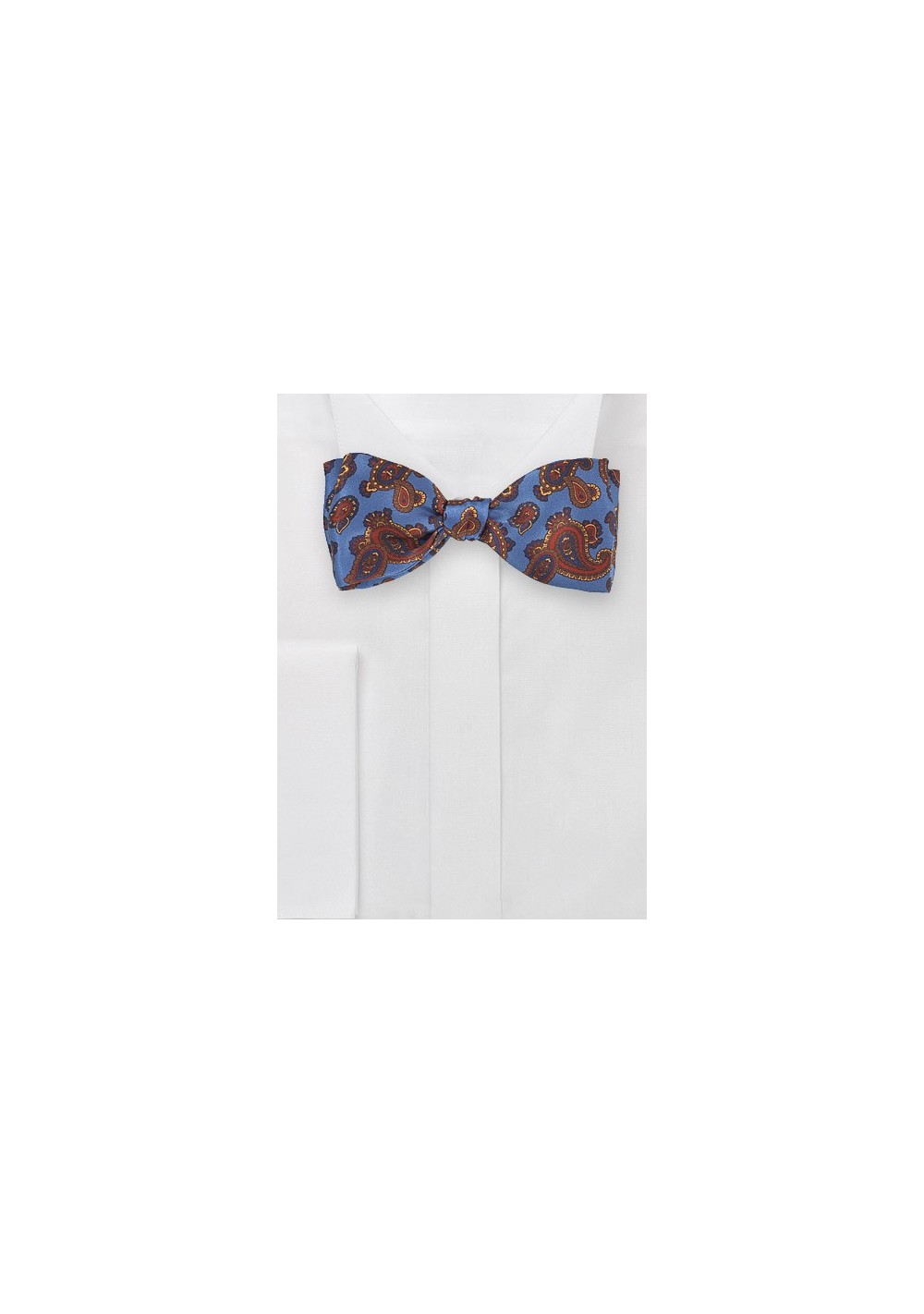 Venetian Blue Paisley Bow Tie