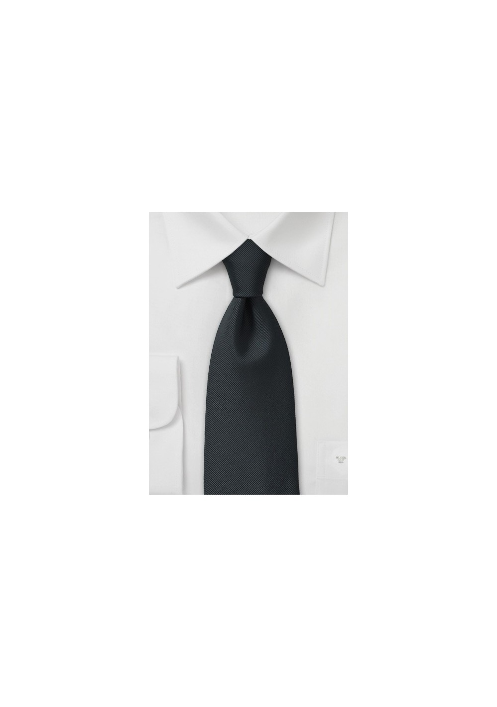 Handcrafted Microfiber Necktie in Onyx