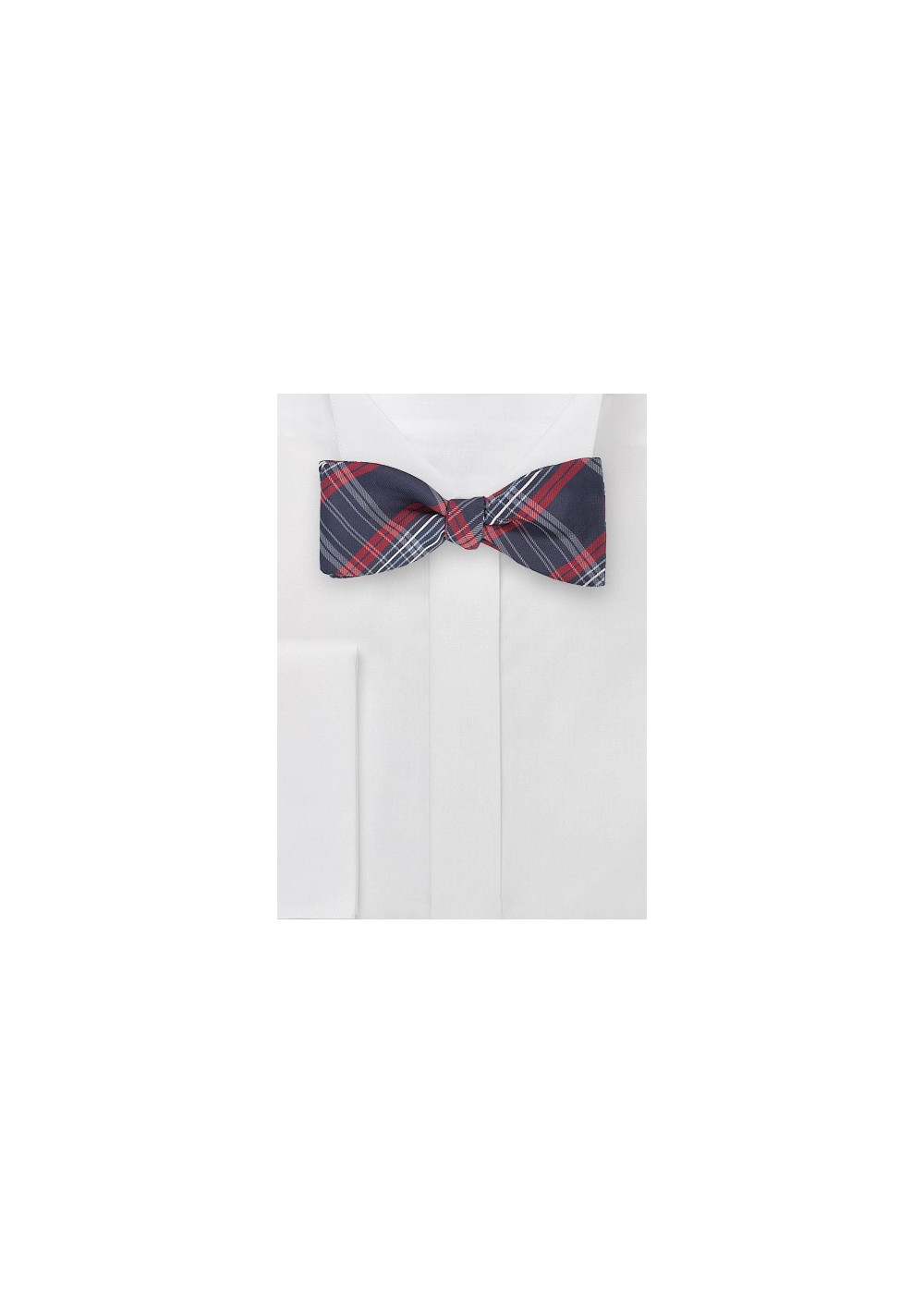 Tartan Plaid Bow Tie in Reds and Navys