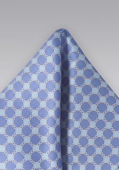 Graphic Pocket Square in Blues