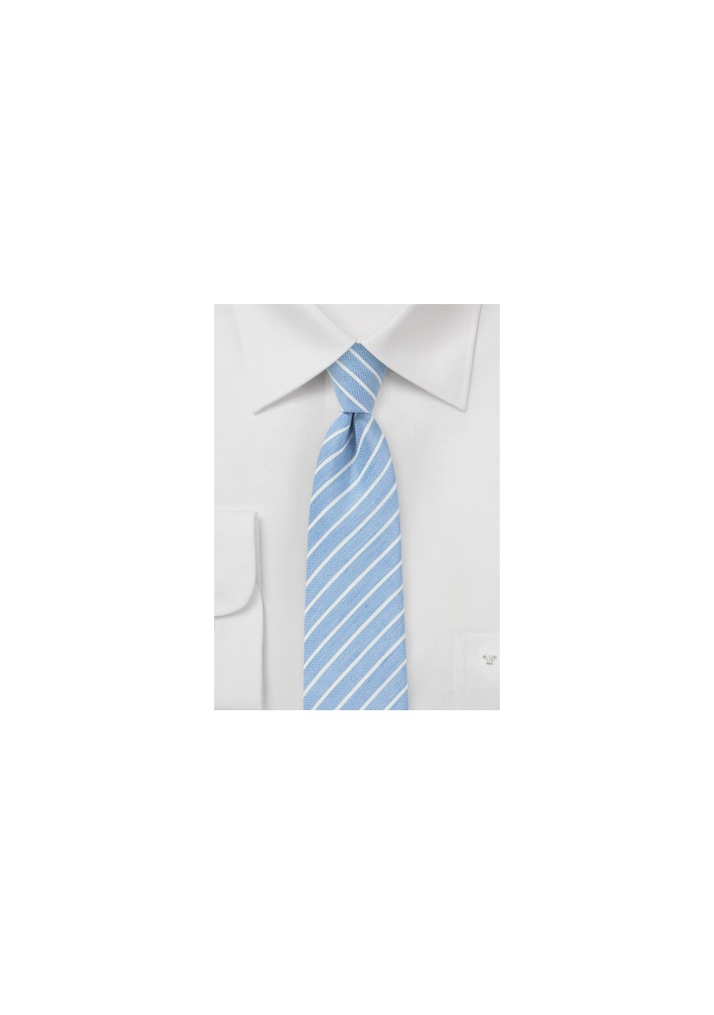 Cornflower Blue Linen Tie