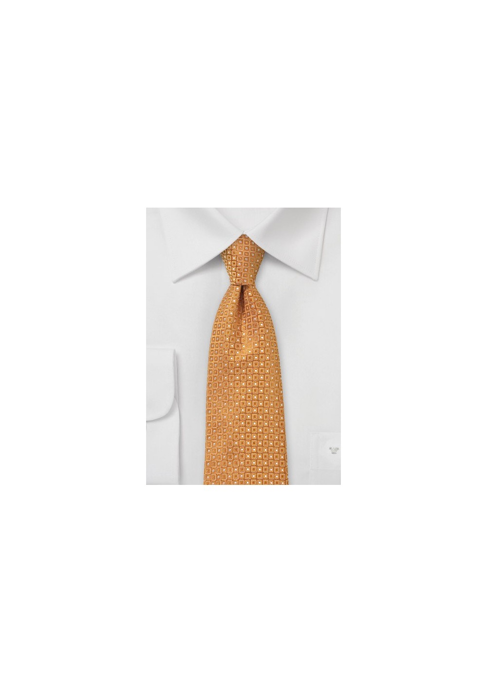 Tangerine Necktie with Contemporary Design