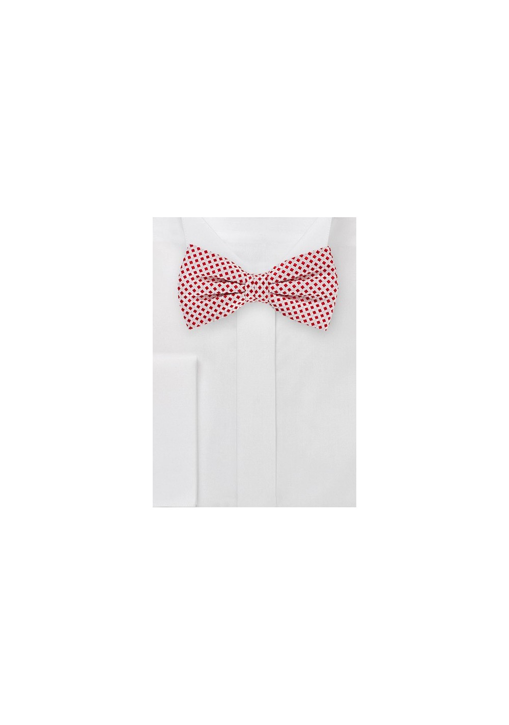Red and White Patterned Bow Tie