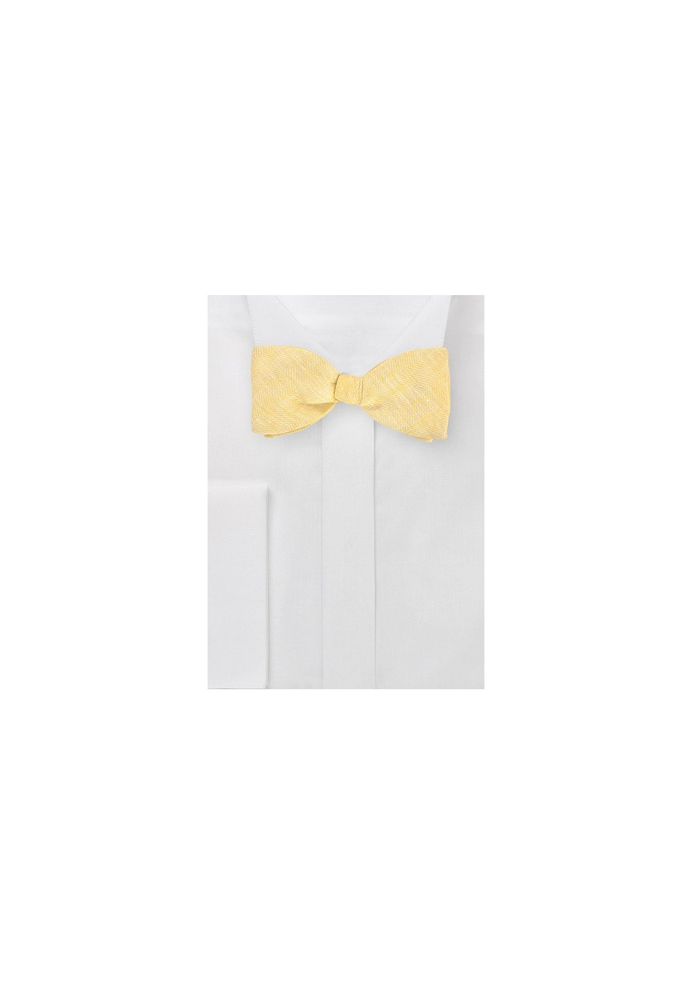 Linen Bow Tie in Vintage Yellow