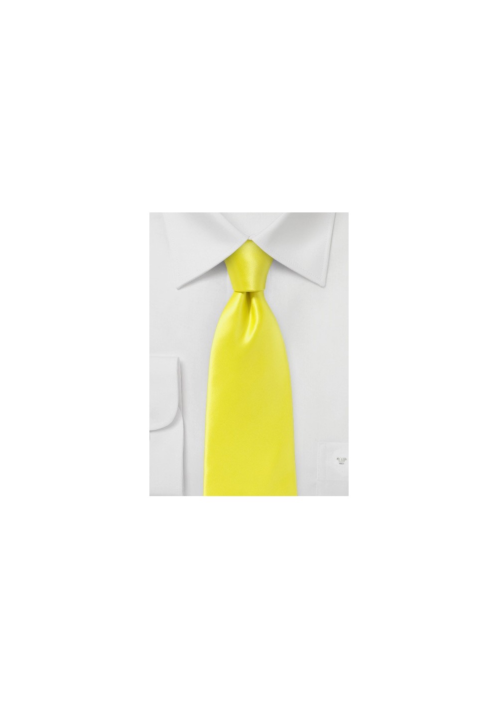 Bright Lemon Necktie in Pure Silk