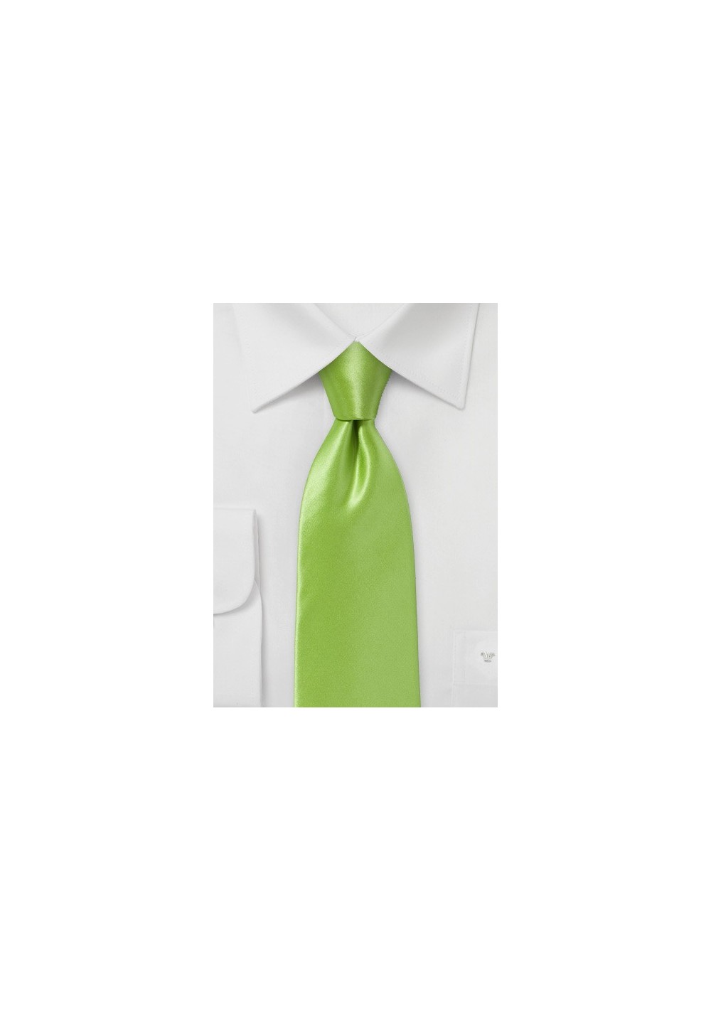 Bright Clover Green Necktie in Pure Italian Silk