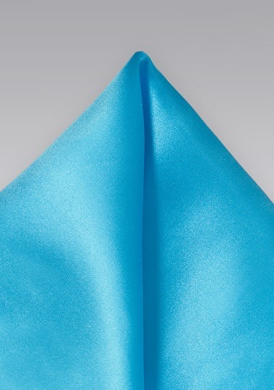 Mermaid Blue Handkerchief in Pure Silk