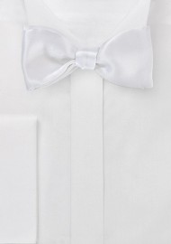 Ice White Self-Tie Bowtie in Pure Silk
