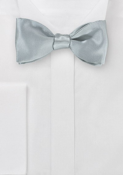 Steel Colored Self-Tie Bowtie in Silk