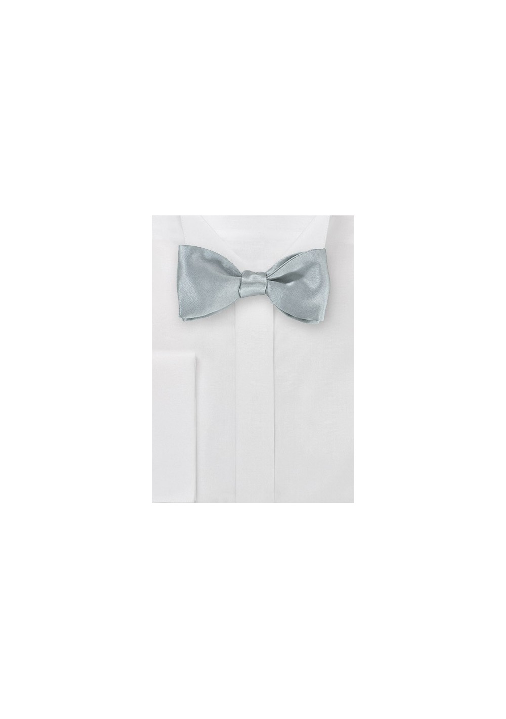 Steel Colored Self-Tie Bowtie in Silk