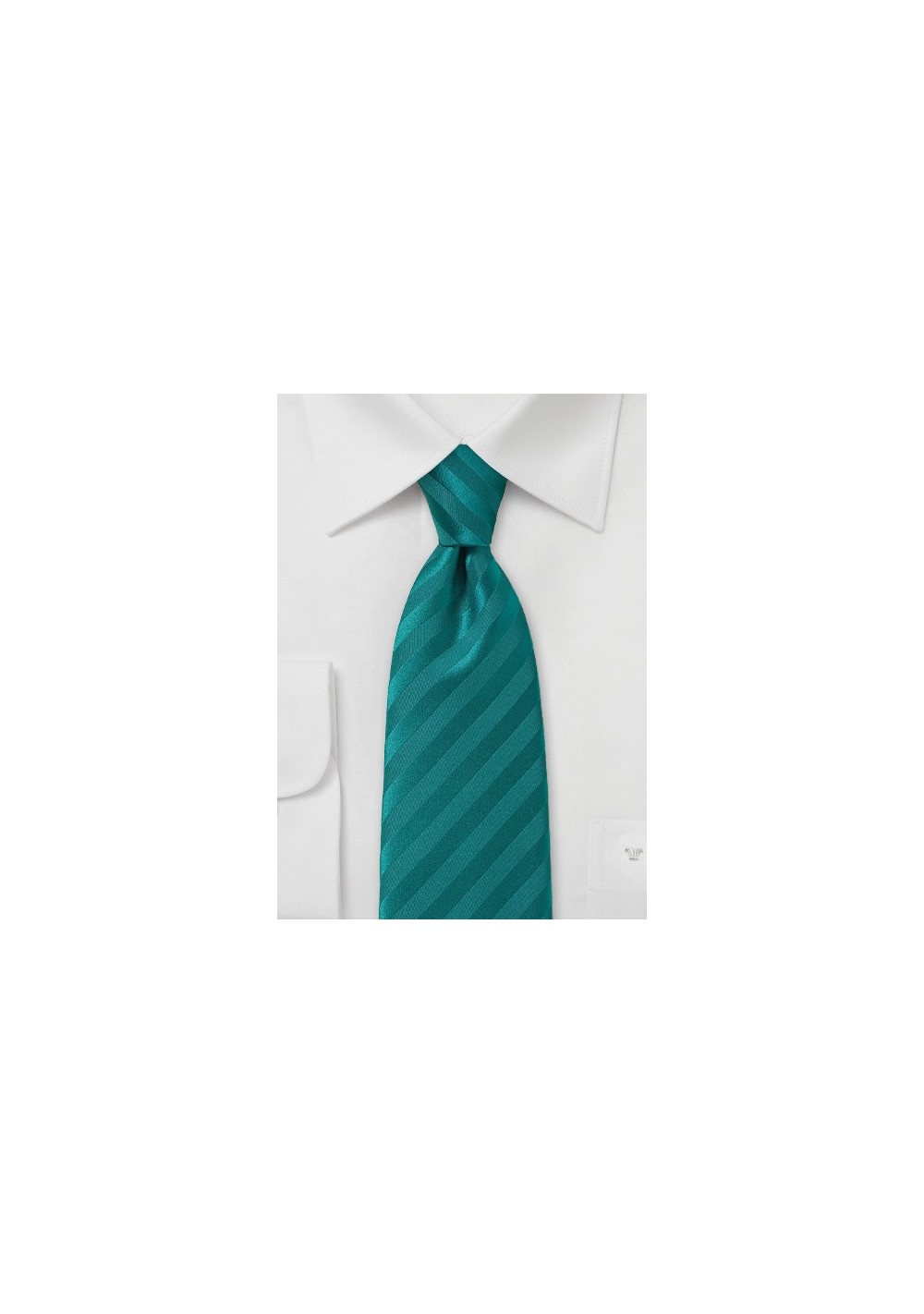 Teal Striped Men's Necktie