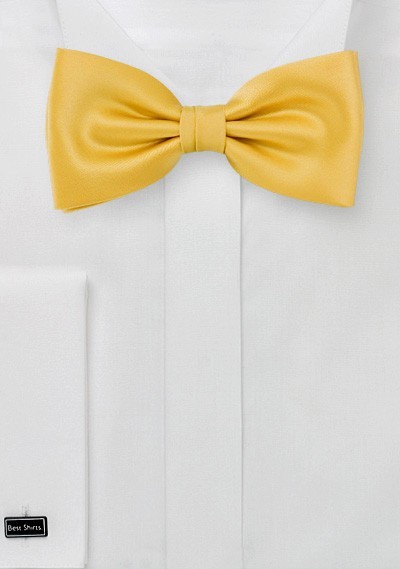 Solid Yellow Bow Tie for Men