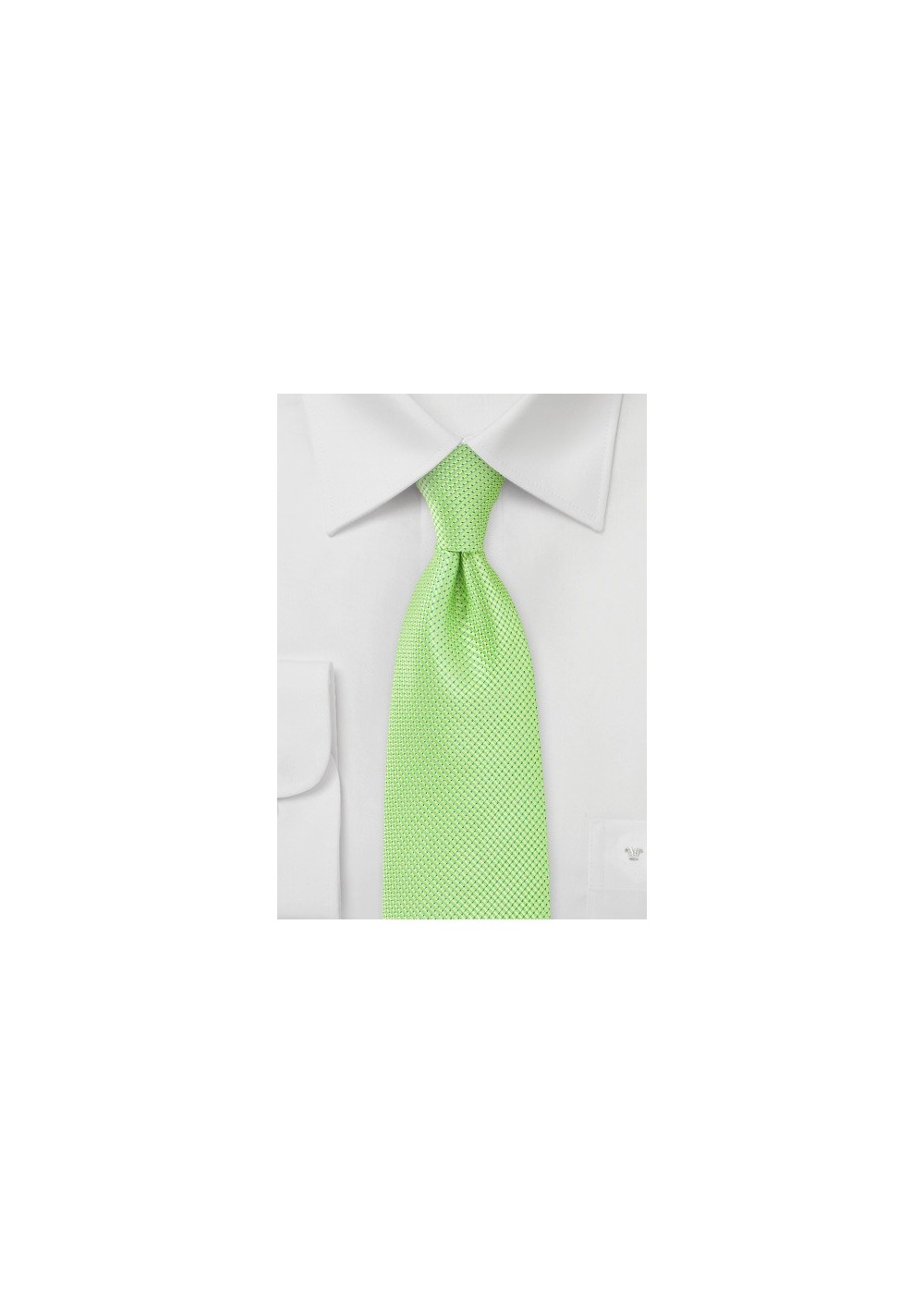 Bold Key-Lime Green Tie in Long Length