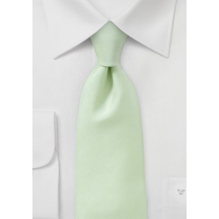 Ribbed Tie in Light Green in Boys Size