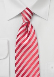 Striped Tie in Coral