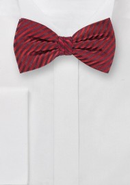 Waled Textured Bow Tie in Cherry Red