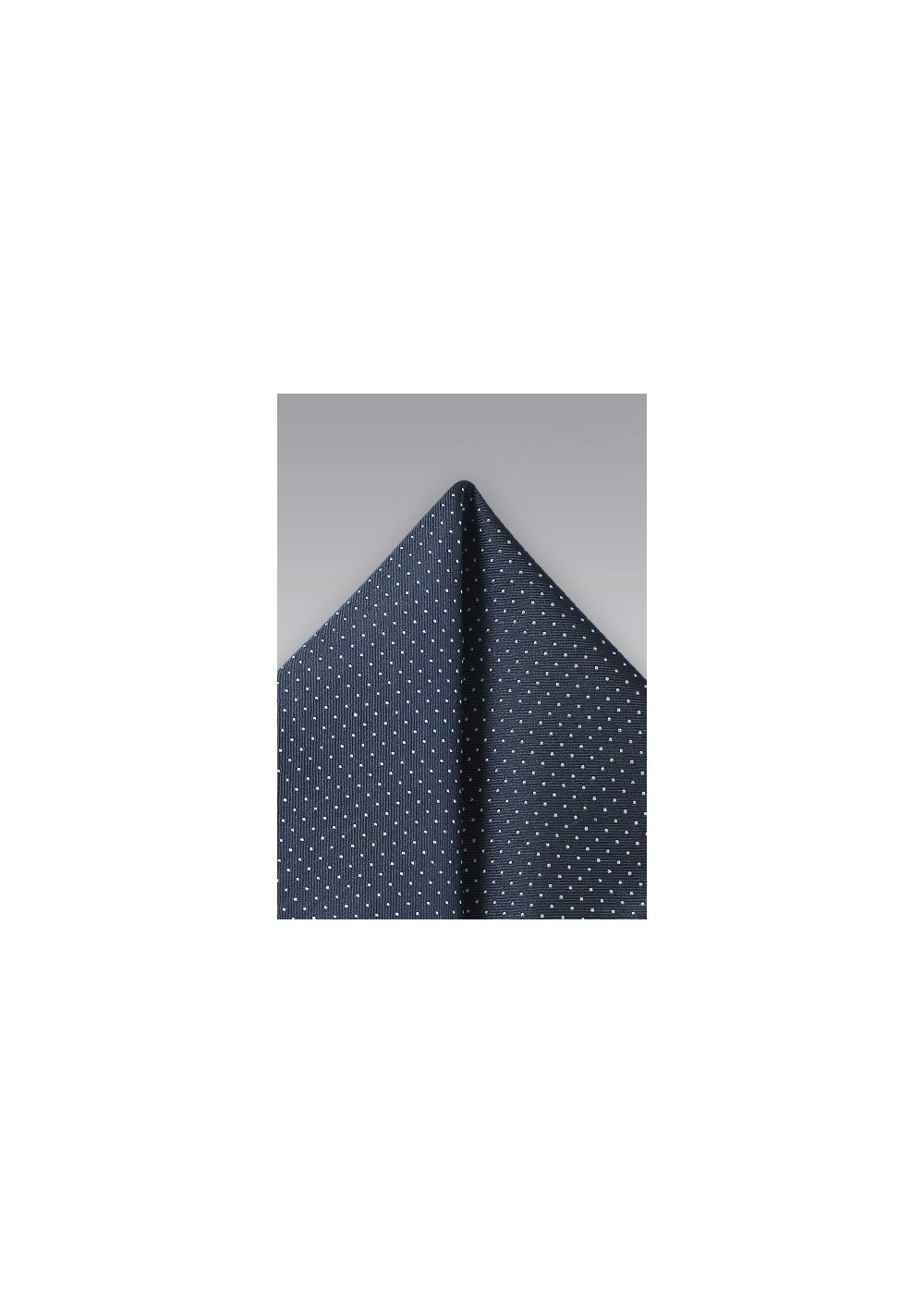 Midnight Blue and Silver Pocket Square