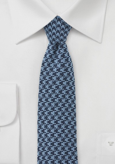Blue Dogstooth Necktie