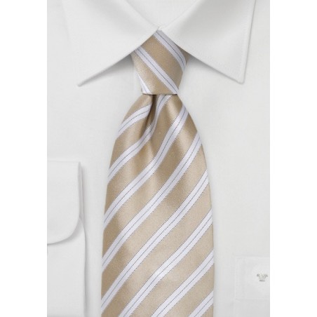 Sweet Almond Striped Tie in XL Size