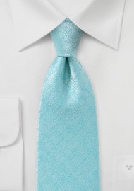 Light Aqua Textured Tie for Kids
