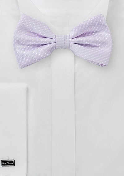 Lavender Colored Pin Dot Bow Tie