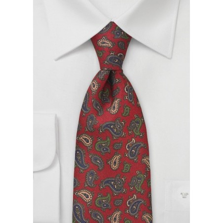 JTCMOJS Mens Green Paisley Zipper Neckties Vintage Silk Pre-Tied Zip Up Necktie