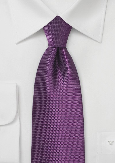 Textured Necktie in Grape Purple