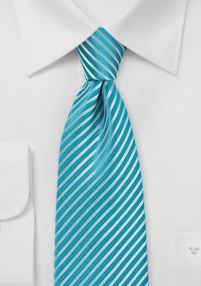 Summer Striped Tie in Bluebird Color