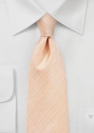 Plaid Tie in Coral Sands Color