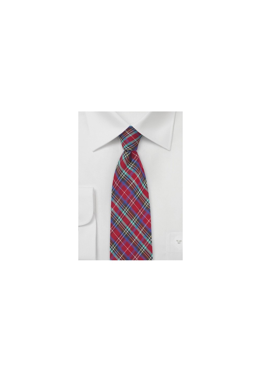 Colorful Summer Plaid Cotton Necktie