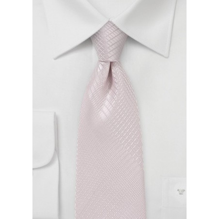 Soft Blush Hued Plaid Necktie