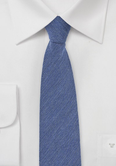 Light Denim Blue Wool Tie