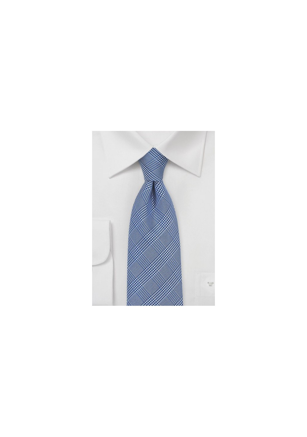 Blue Glen Check Silk Tie