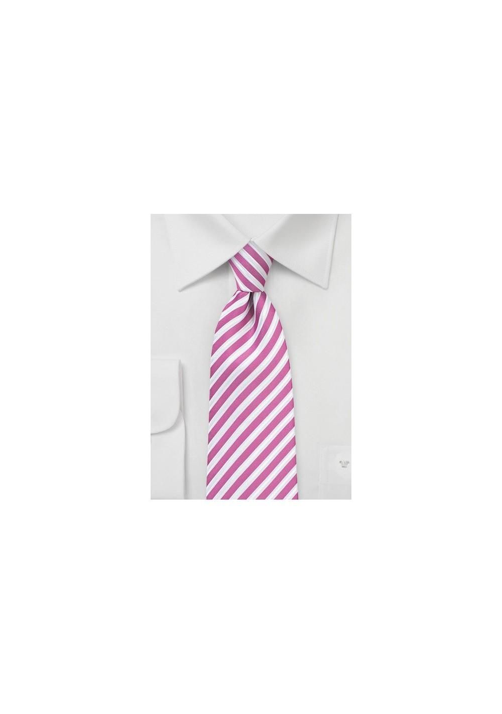 Berry Pink Striped Necktie