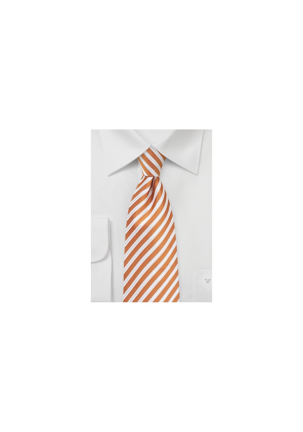 Elegant Summer Tie in Orange and White
