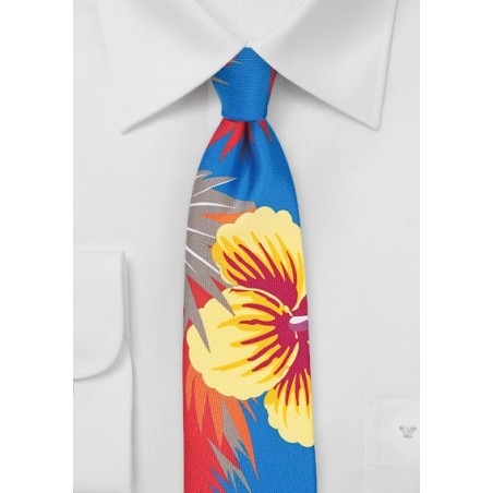 Hawaii Flower Silk Tie