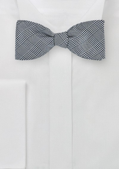 Silk Bow Tie with Elegant Glen Checks | Cheap-Neckties.com