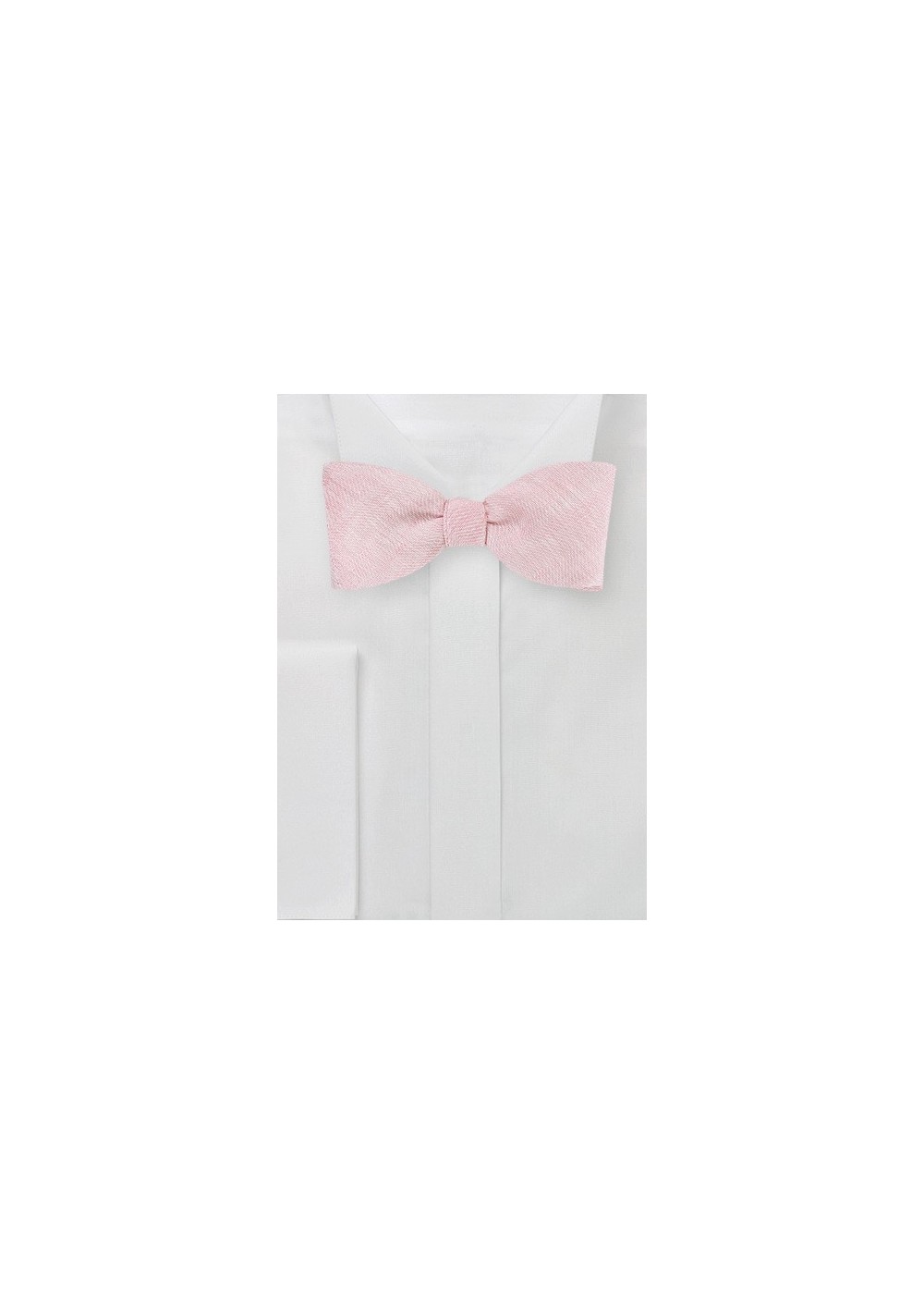 Linen Bow Tie in Petal Pink