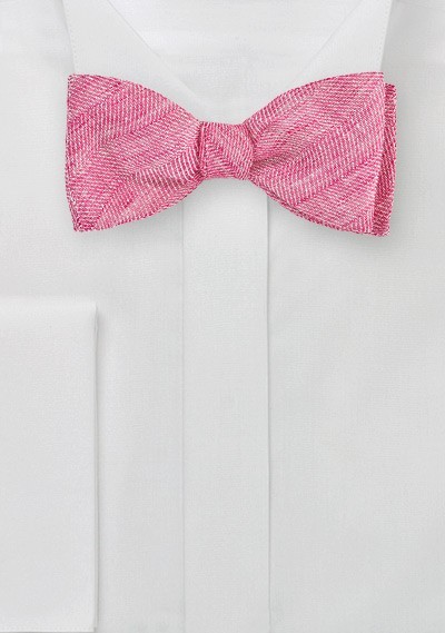 Red Linen Bow Tie