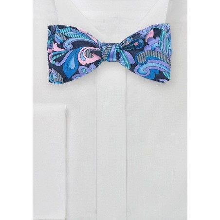 Pink and Blue Designer Bow Tie | Cheap-Neckties.com