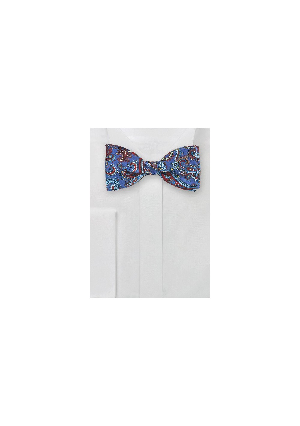 Paisley Bow Tie in Purple and Red