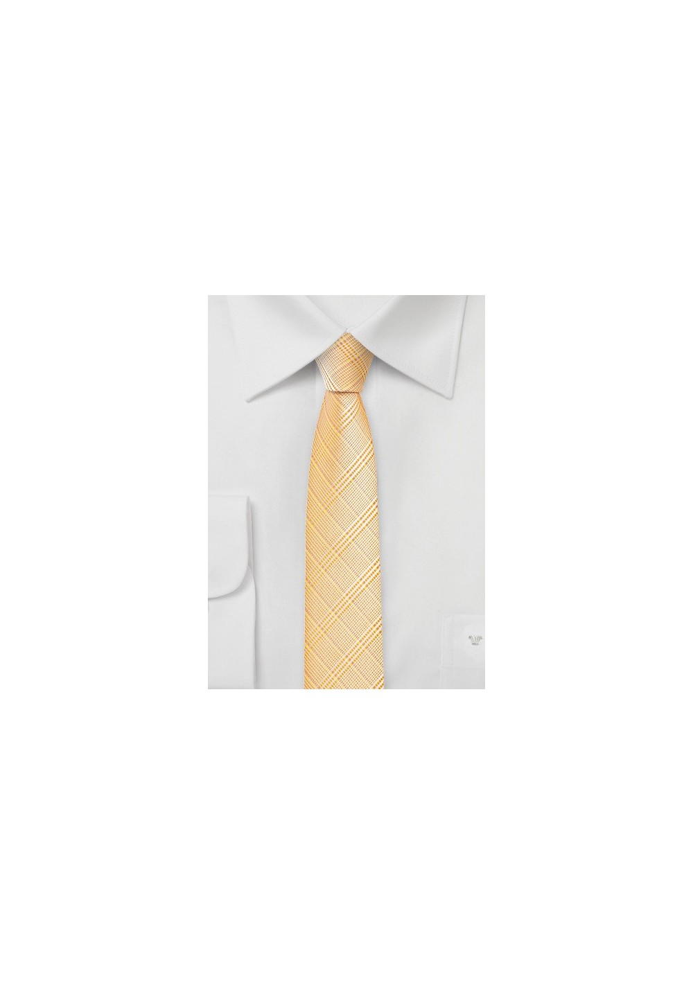 Trendy Skinny Tie in Golden Peach