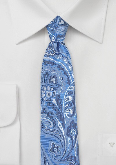 Loud Paisley Tie in Light Blue