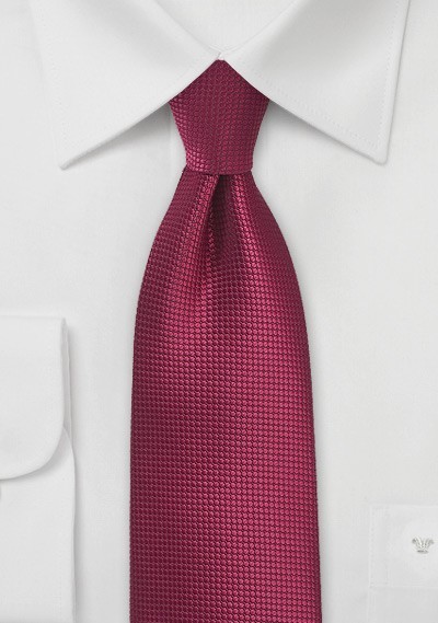 Textured Tie in Black Cherry Red