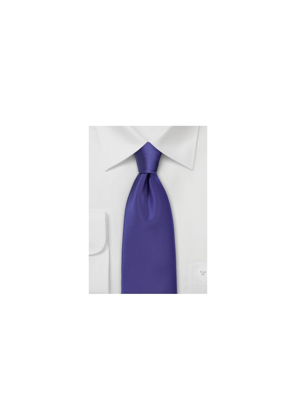 Solid Satin Purple Necktie
