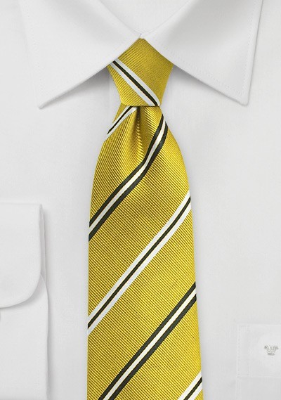 Trendy Repp Tie in Citrine Yellow