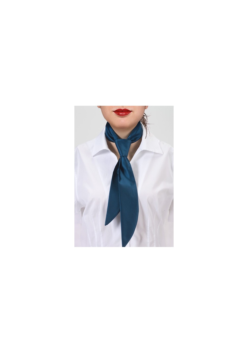 Teal Blue Women's Necktie