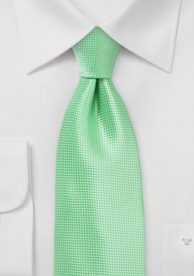 Bright Summer Mint Necktie in XL Length